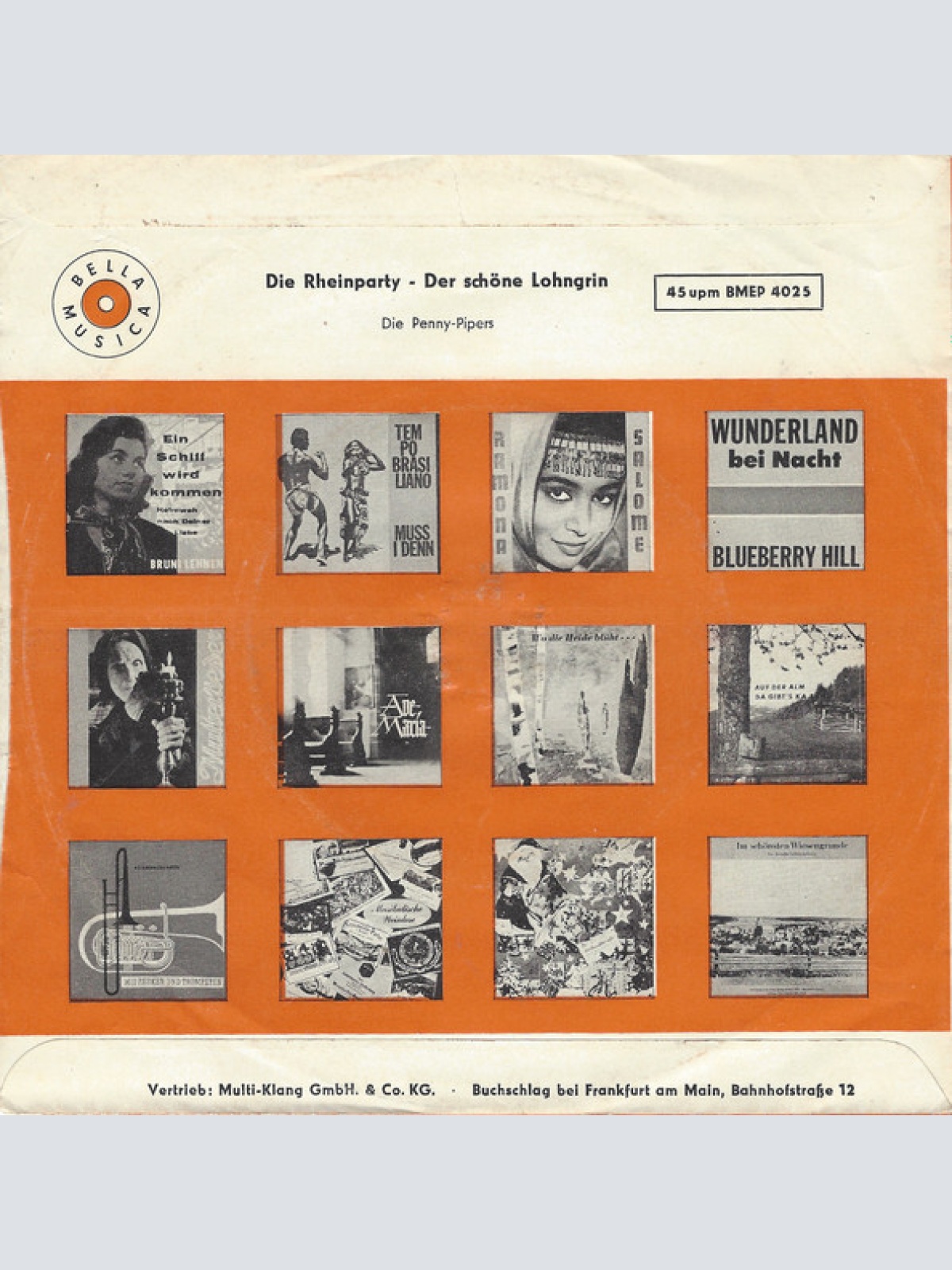 Vinyl / Die Penny-Pipers Und Die Akkordeonis - Die Rheinparty / Du Schöner Lohngrin