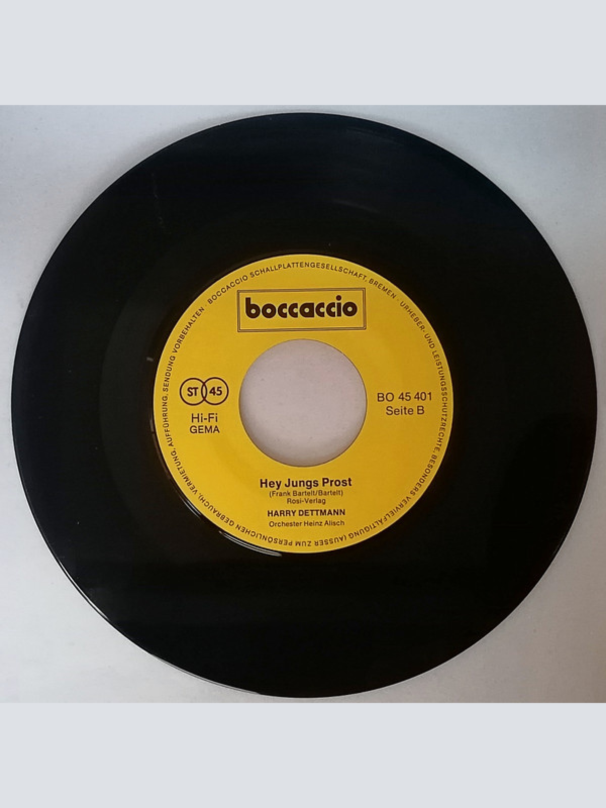 Vinyl / Harry Dettmann - Seemann Wovon Träumst Du / Hey Jungs Prost