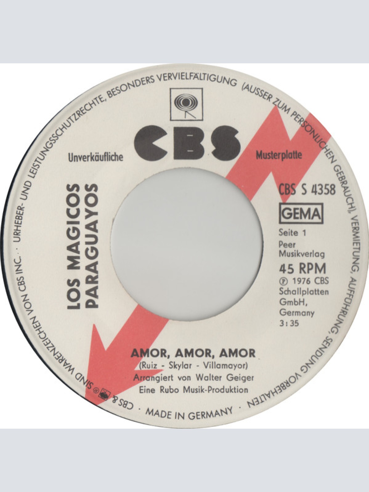 Vinyl / Los Magicos Paraguayos - Amor, Amor, Amor