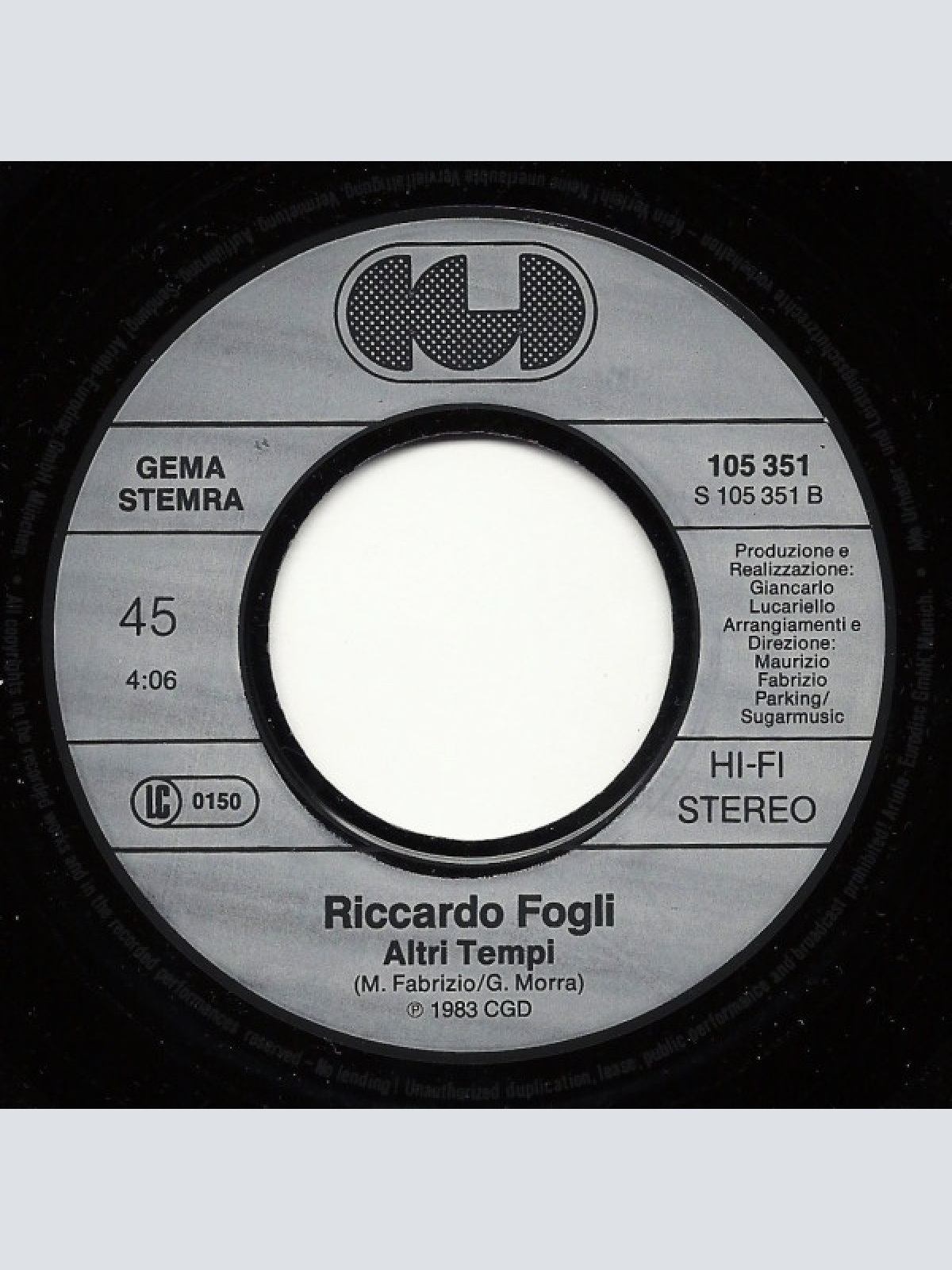 Vinyl / Riccardo Fogli - Per Lucia