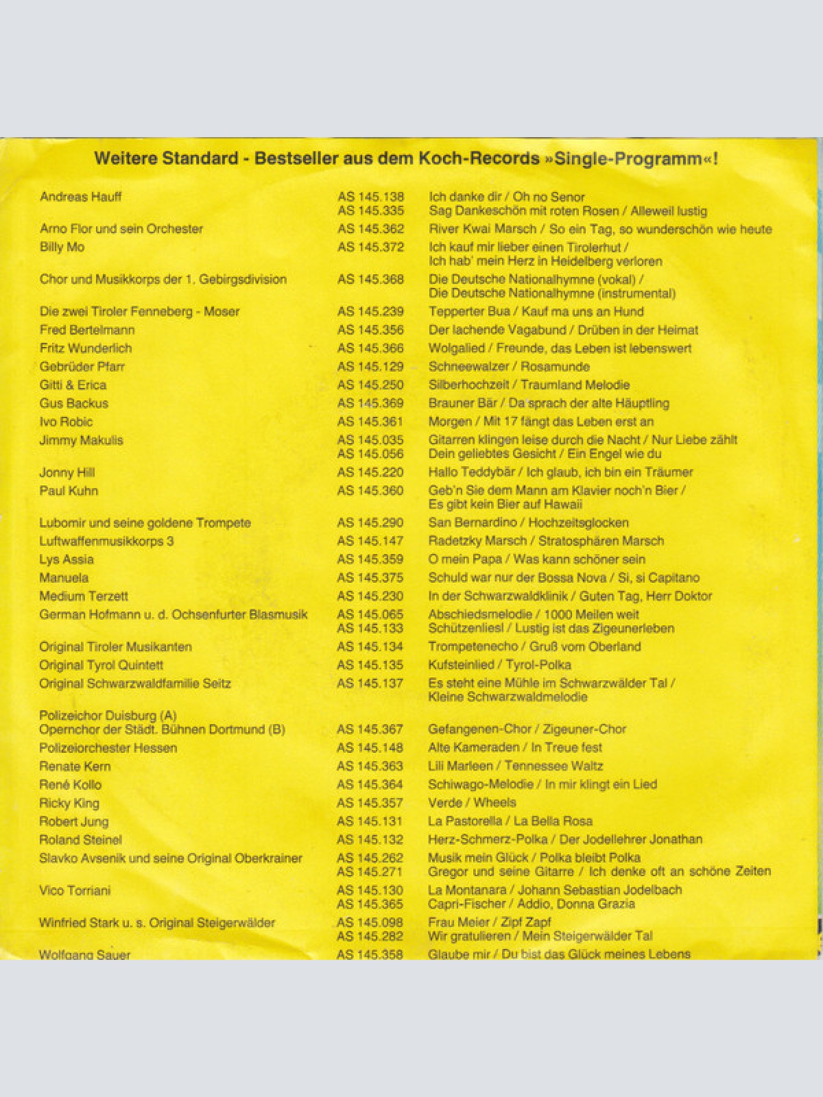 Vinyl / Lys Assia - O Mein Papa