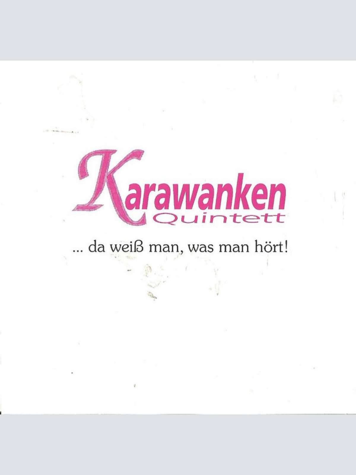 CD / Karawanken Quintett - Jeder Tag Ist Ein Kleines Geschenk