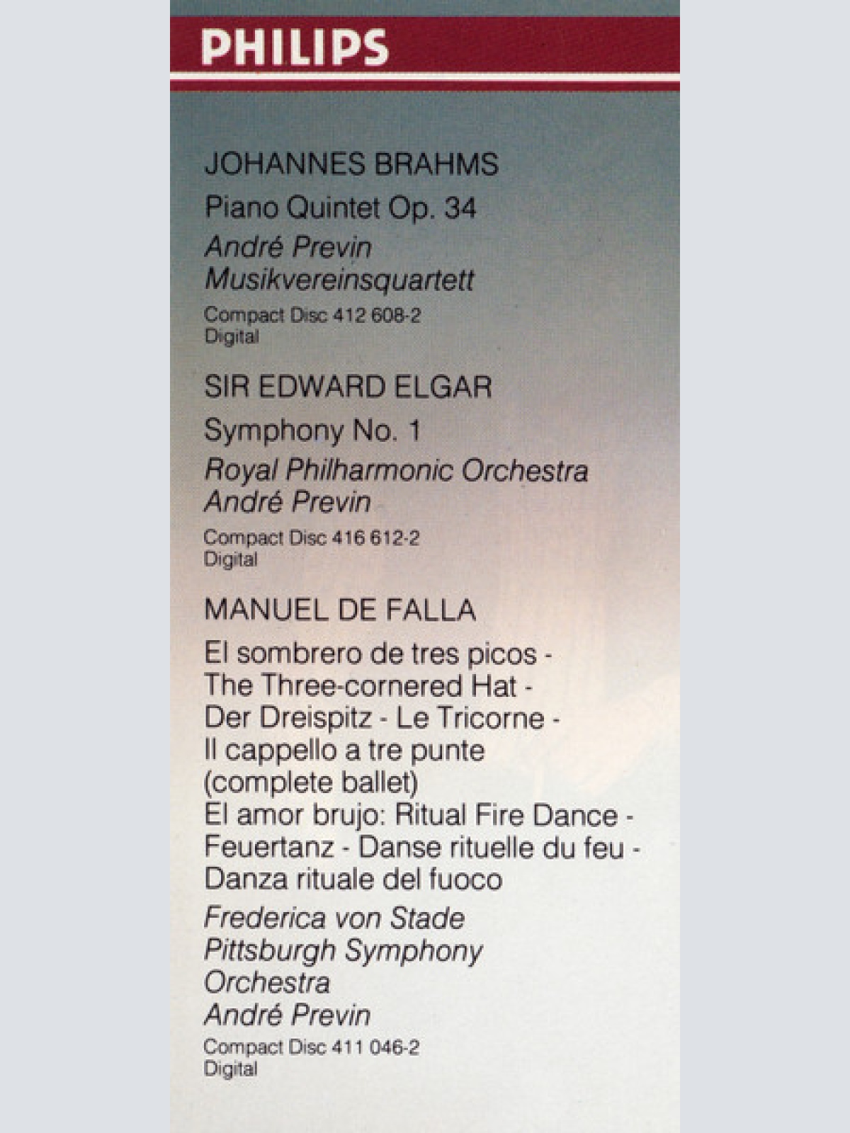 CD / Los Angeles Philharmonic Orchestra, André Previn - Die Moldau