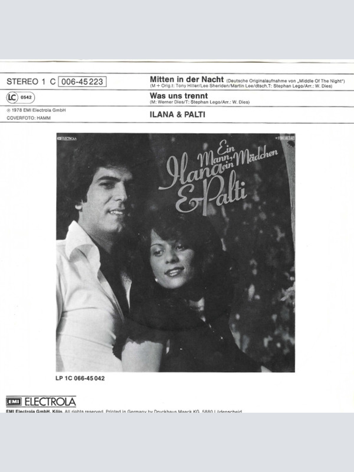 Vinyl / Ilana & Palti - Mitten In Der Nacht