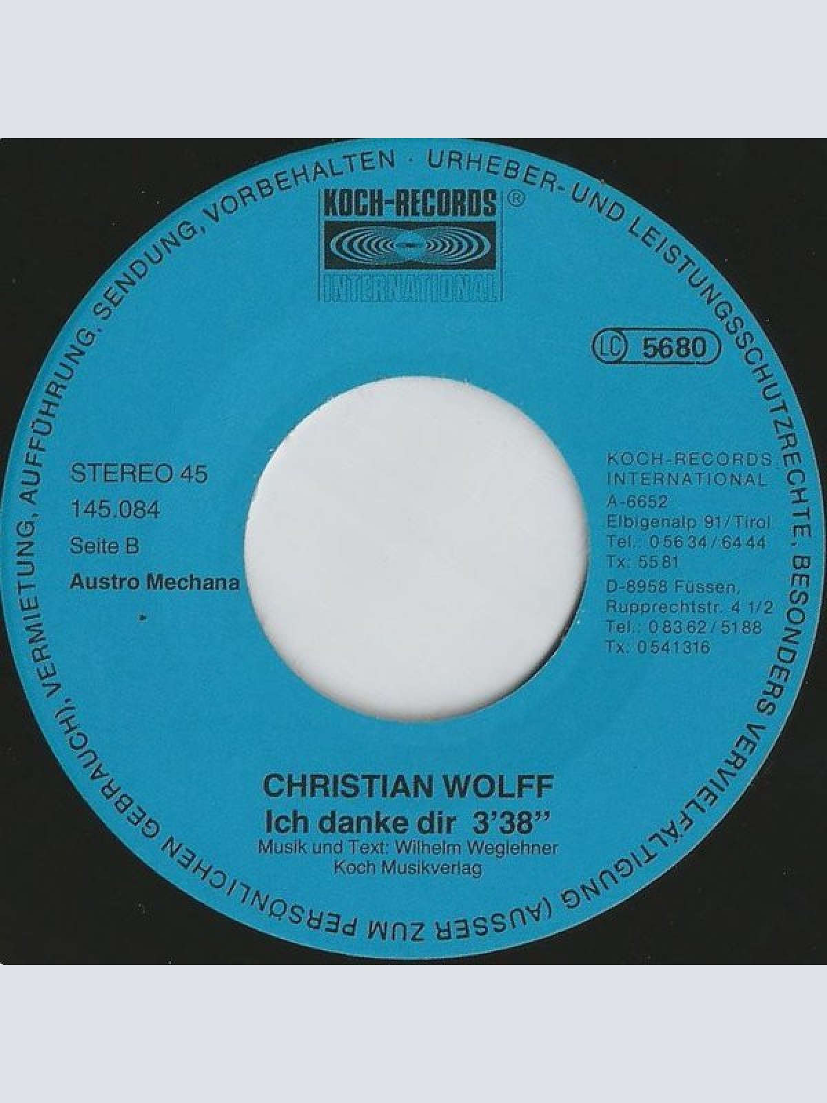 Vinyl / Christian Wolff* - Gina Marina