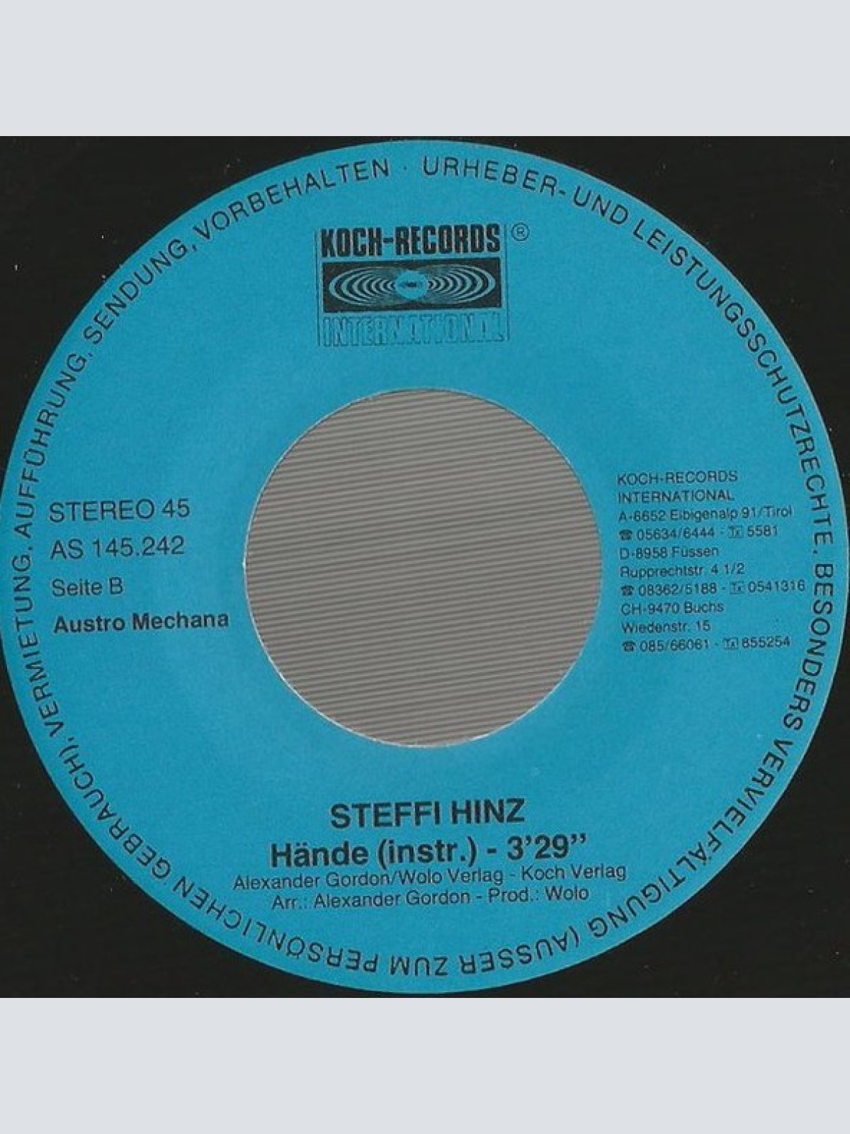 Vinyl / Steffi Hinz - Hände