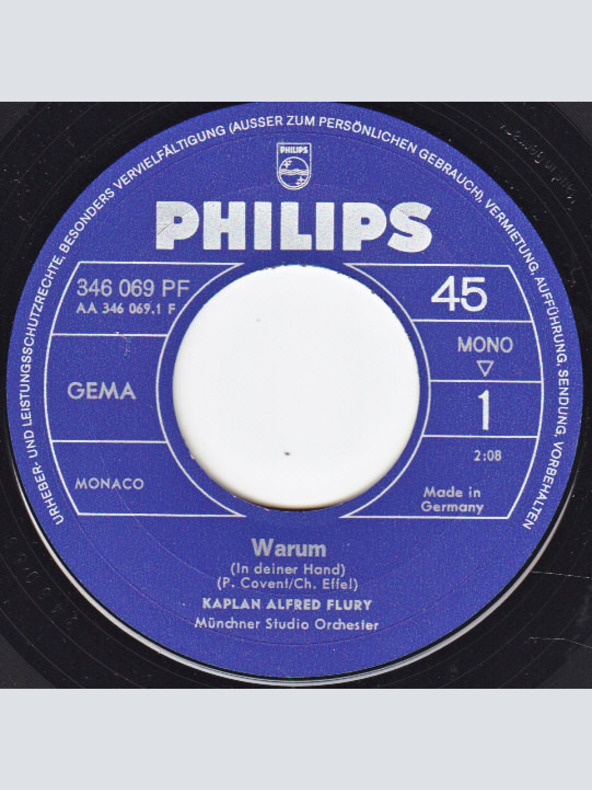 Vinyl / Kaplan Alfred Flury* - Warum