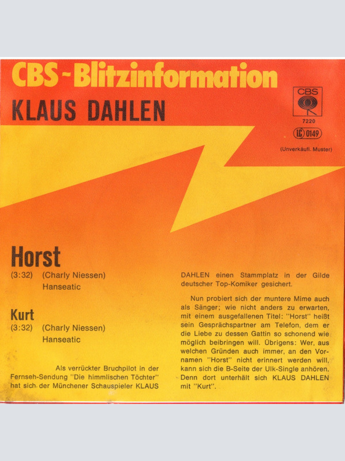 Vinyl / Klaus Dahlen - Horst