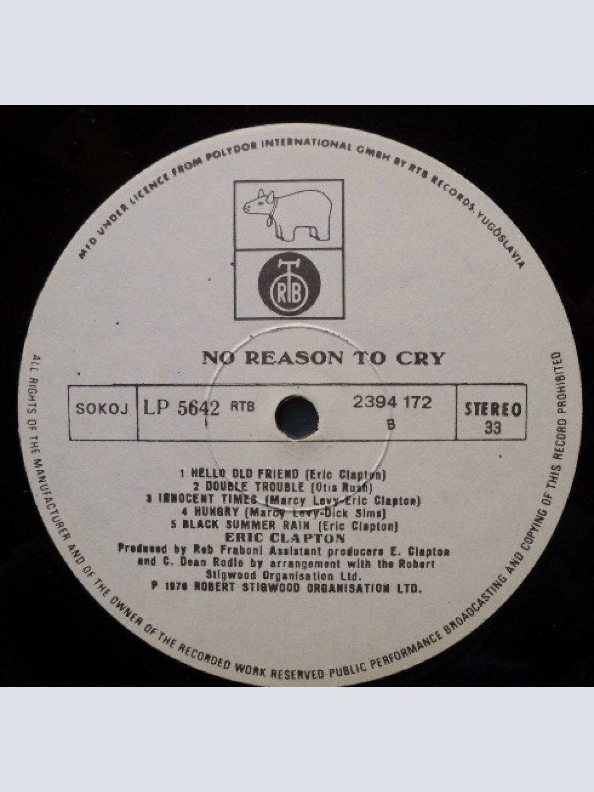 Vinyl / Eric Clapton - No Reason To Cry