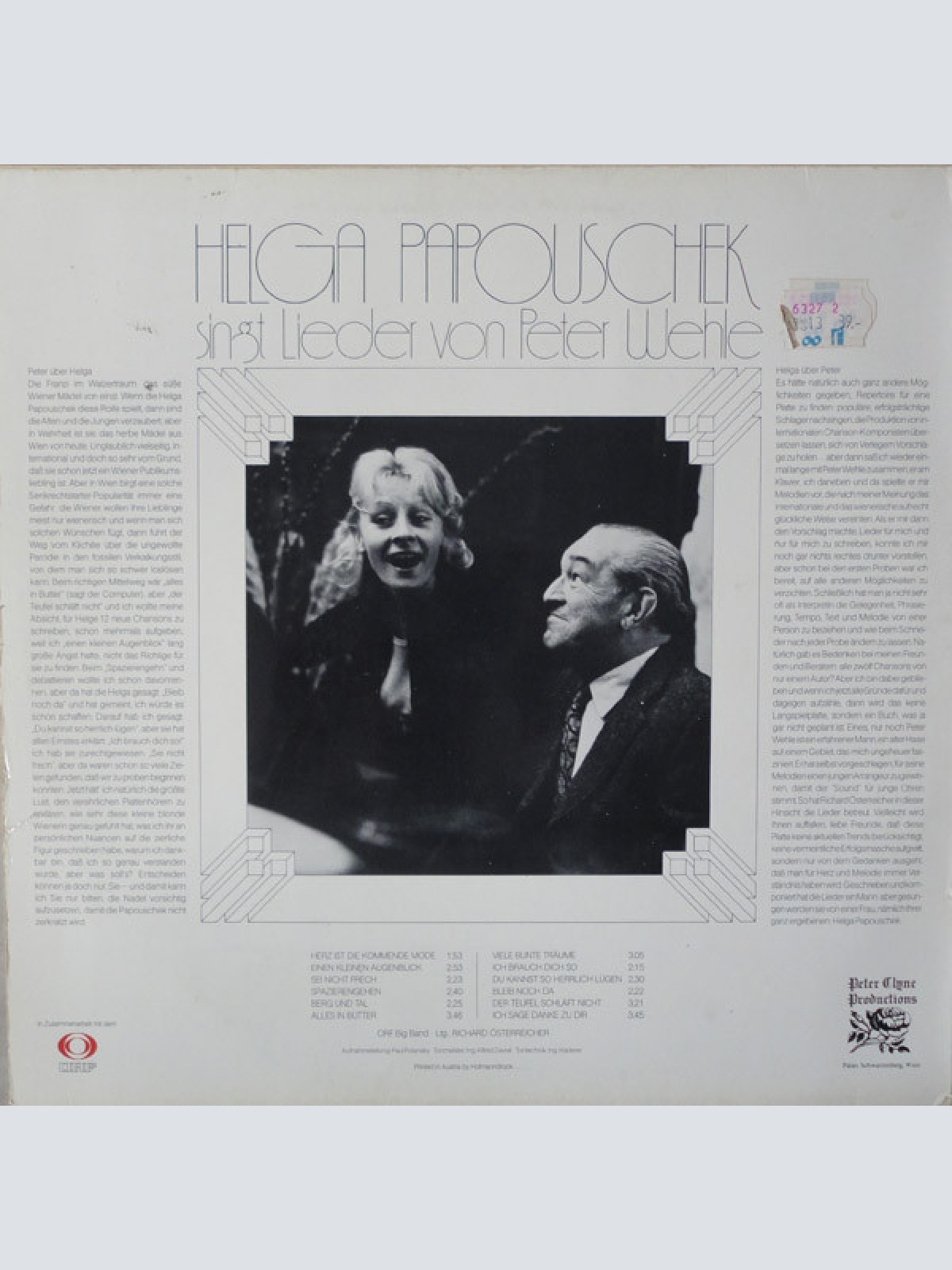 Vinyl / Helga Papouschek - Einen Kleinen Augenblick