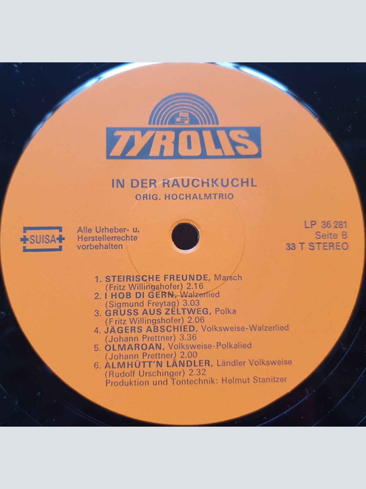 Vinyl / Orig. Hochalmtrio - In Der Rauchkuchl