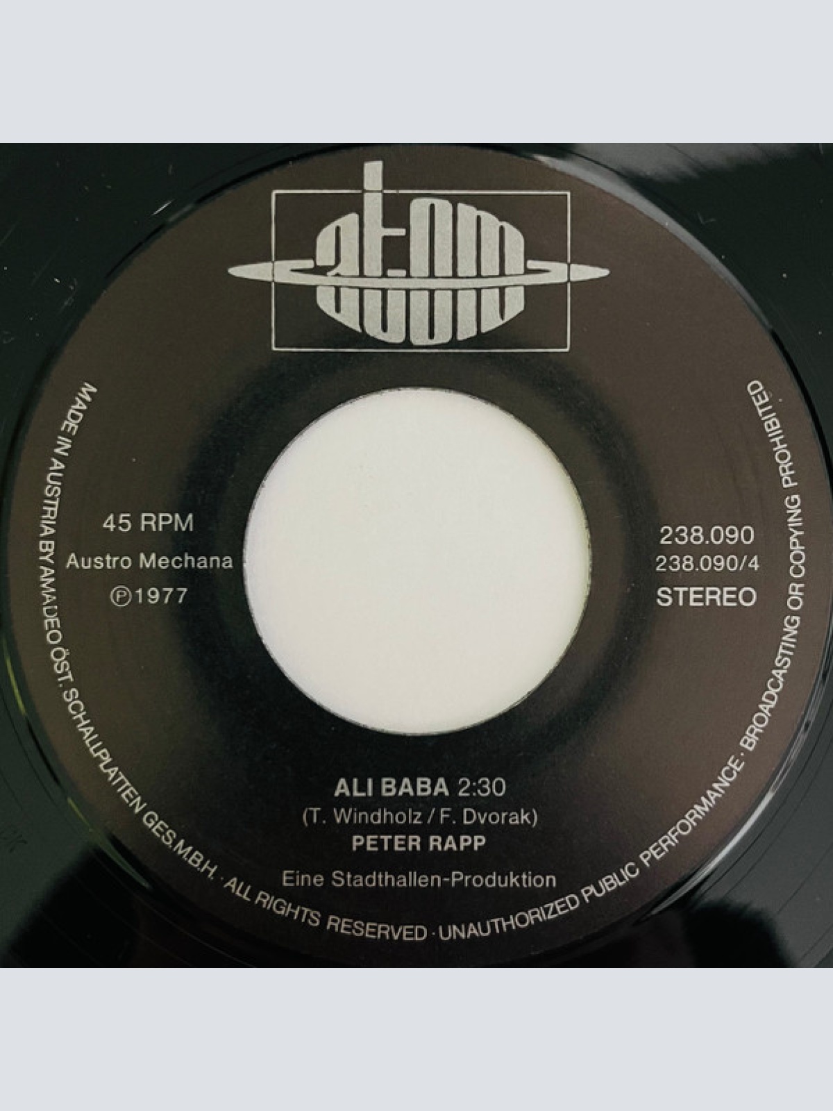 Vinyl / Peter Rapp - Das War Die Zeit / Ali Baba