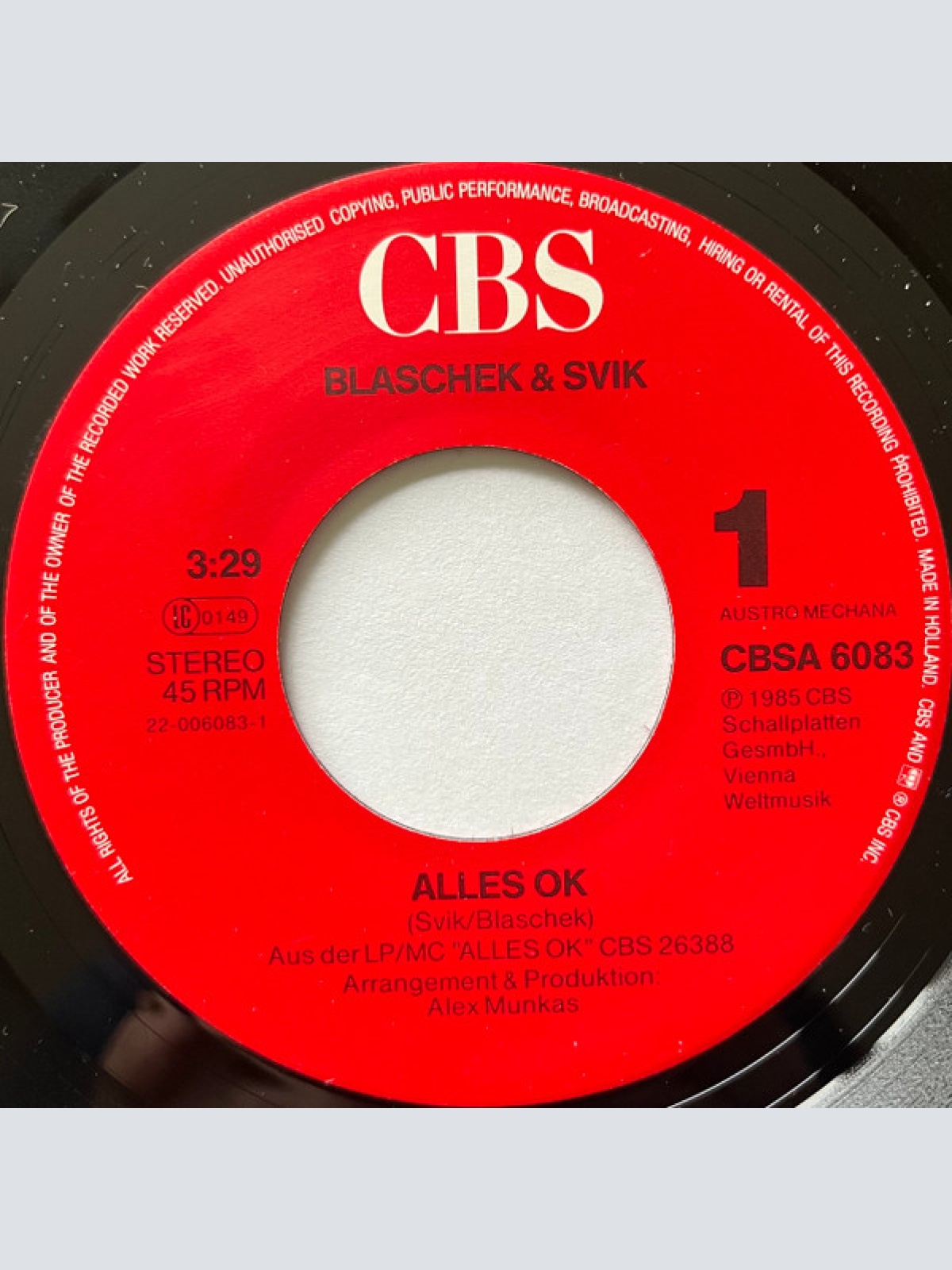 Vinyl / Blaschek & Svik - Alles Ok