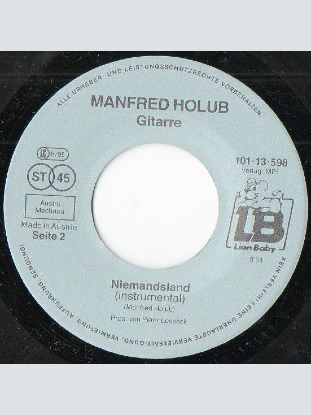 Vinyl / Manfred Holub - Schwarzer Engel