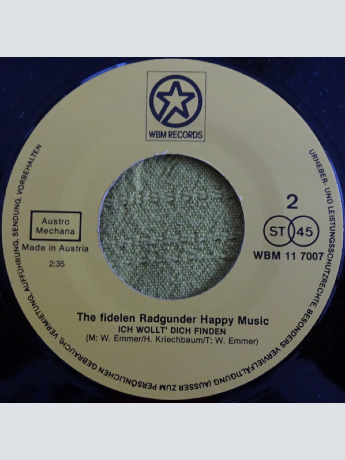 Vinyl / The Fidelen Radgunder Happy Music - Ciao, Ciao Schöne Frau