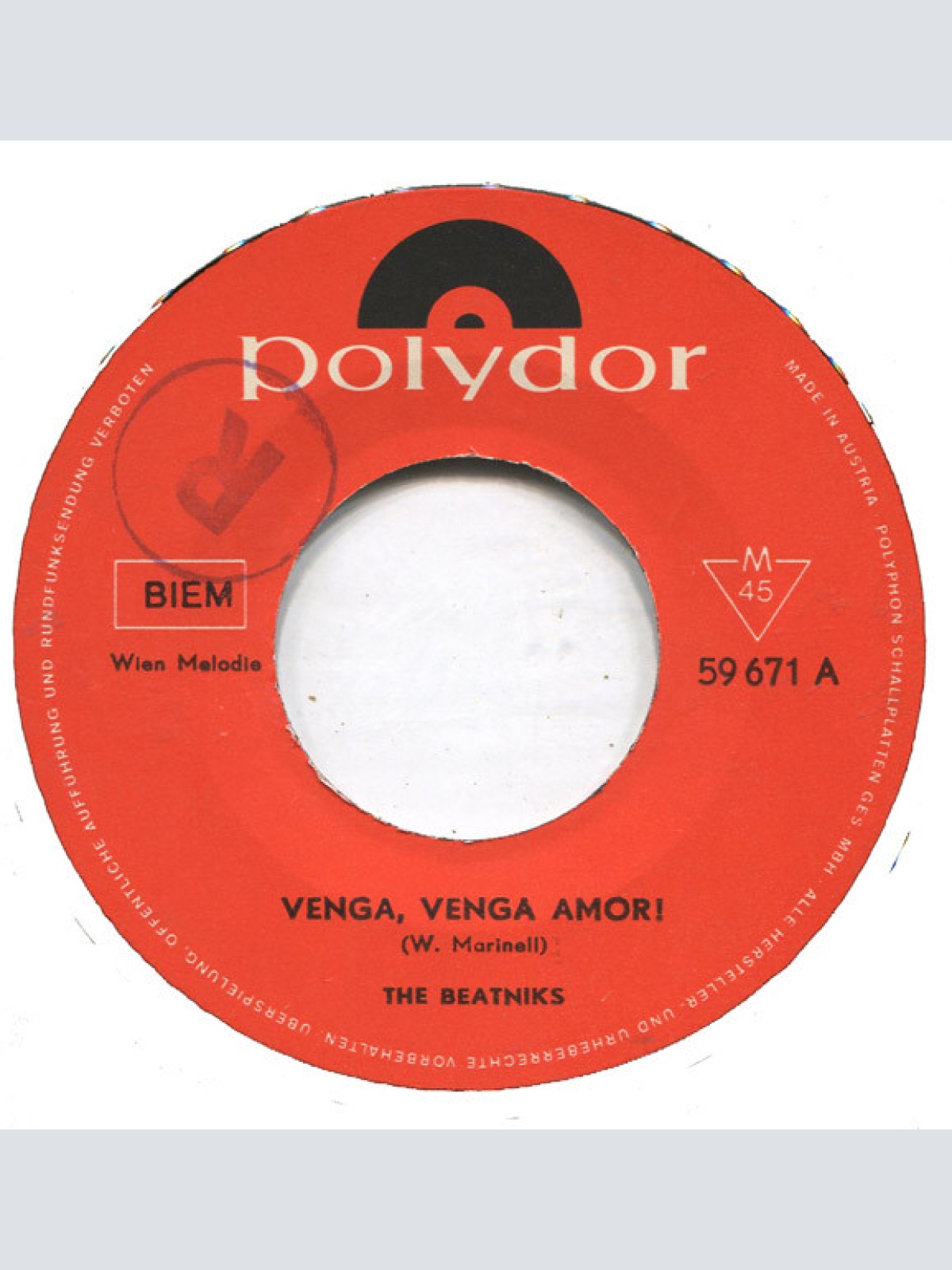 Vinyl / The Beatniks (6) - Venga, Venga Amor! / The Tijuana Jail