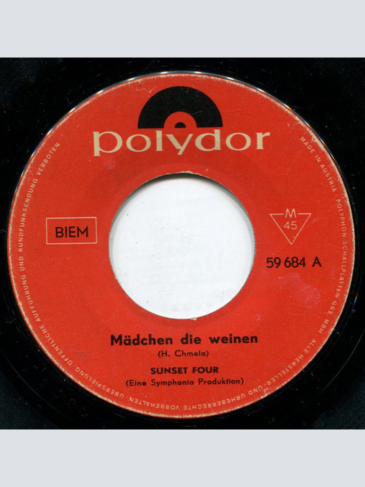 Vinyl / Sunset Four - Mädchen Die Weinen / Blue Sunday