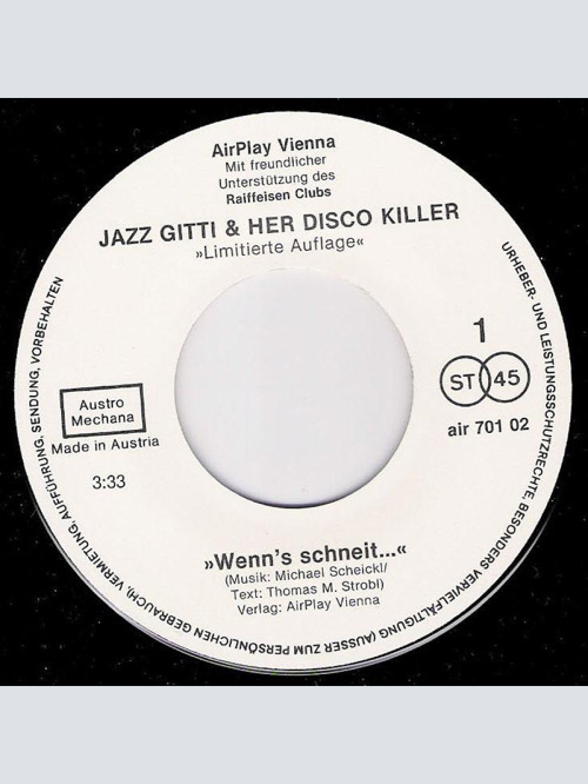 Vinyl / Jazz Gitti & Her Disco Killers* - Wenn's Schneit