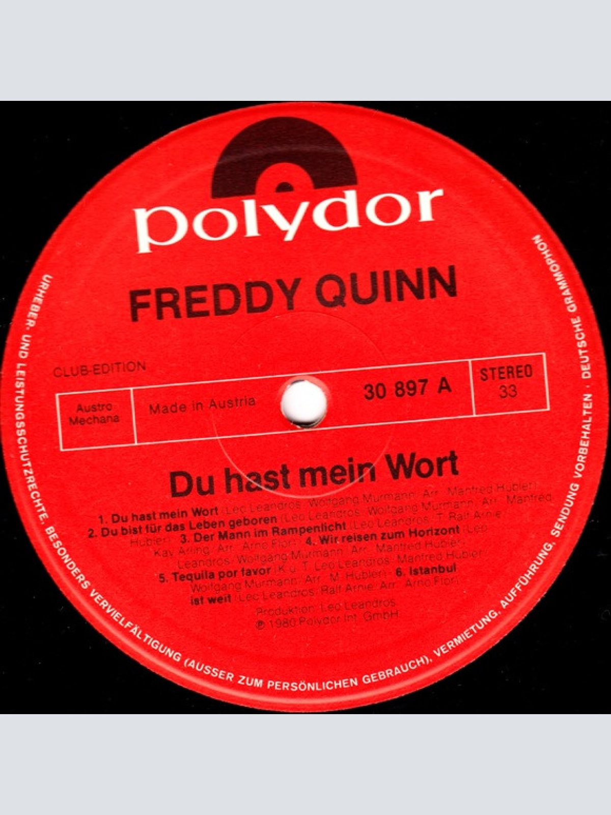 Vinyl / Freddy Quinn - Du Hast Mein Wort