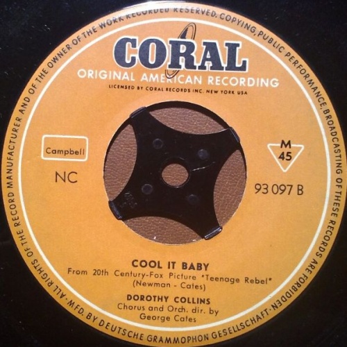 Vinyl / Dorothy Collins - The Italian Theme / Cool It Baby