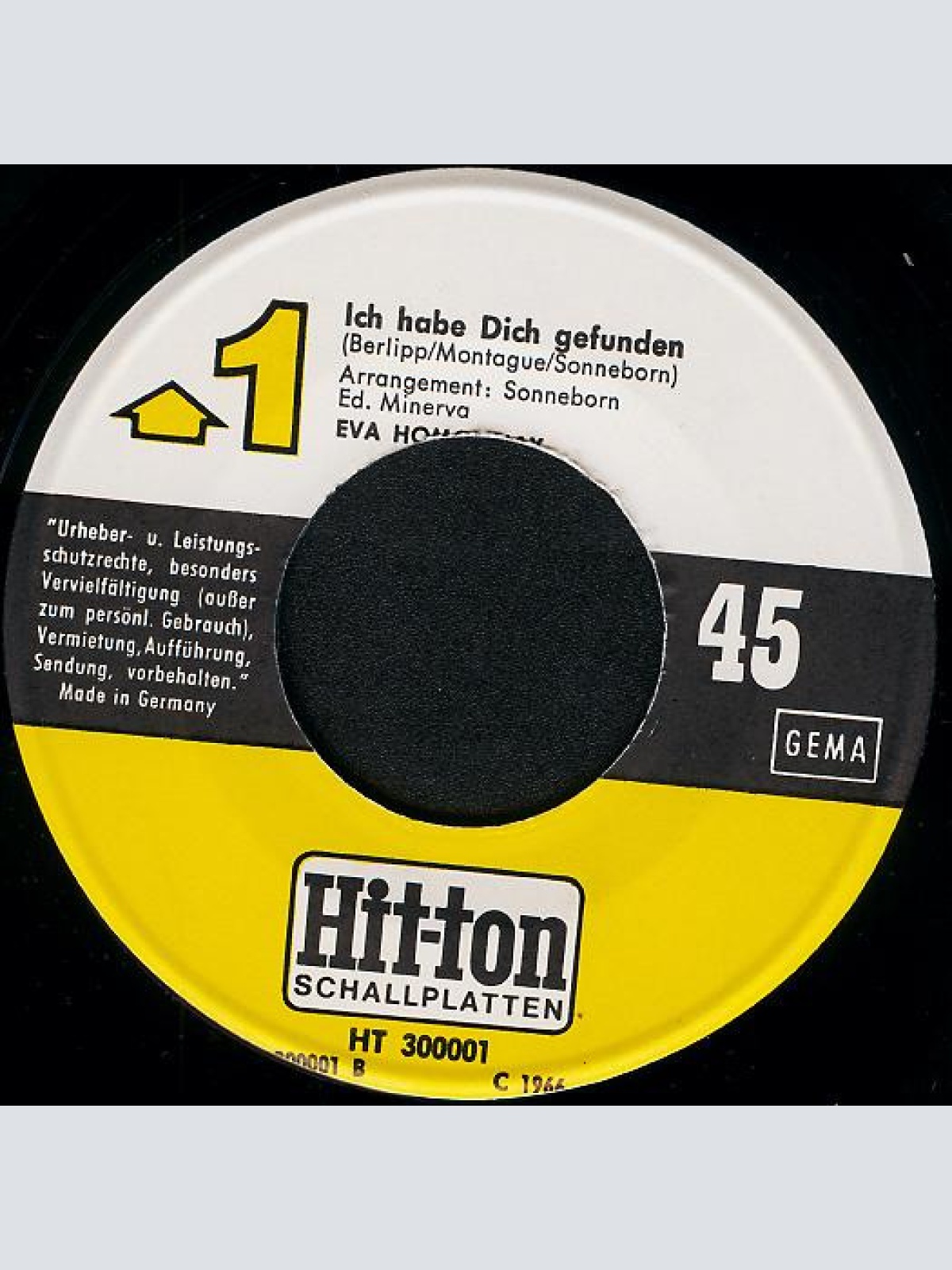 Vinyl / Eva Homonnay* - Schatten Und Licht / Ich Habe Dich Gefunden