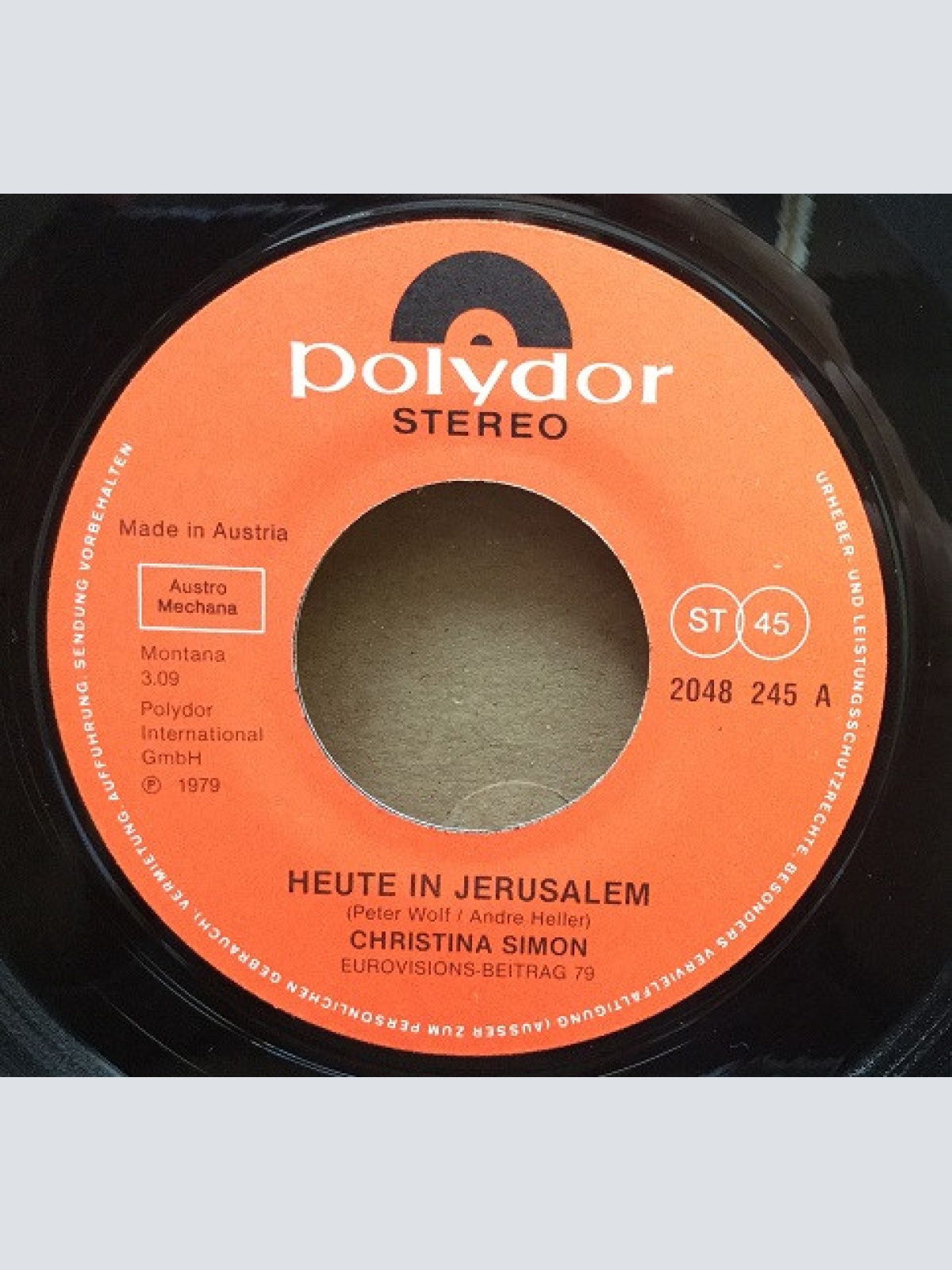 Vinyl / Christina Simon (2) - Heute In Jerusalem