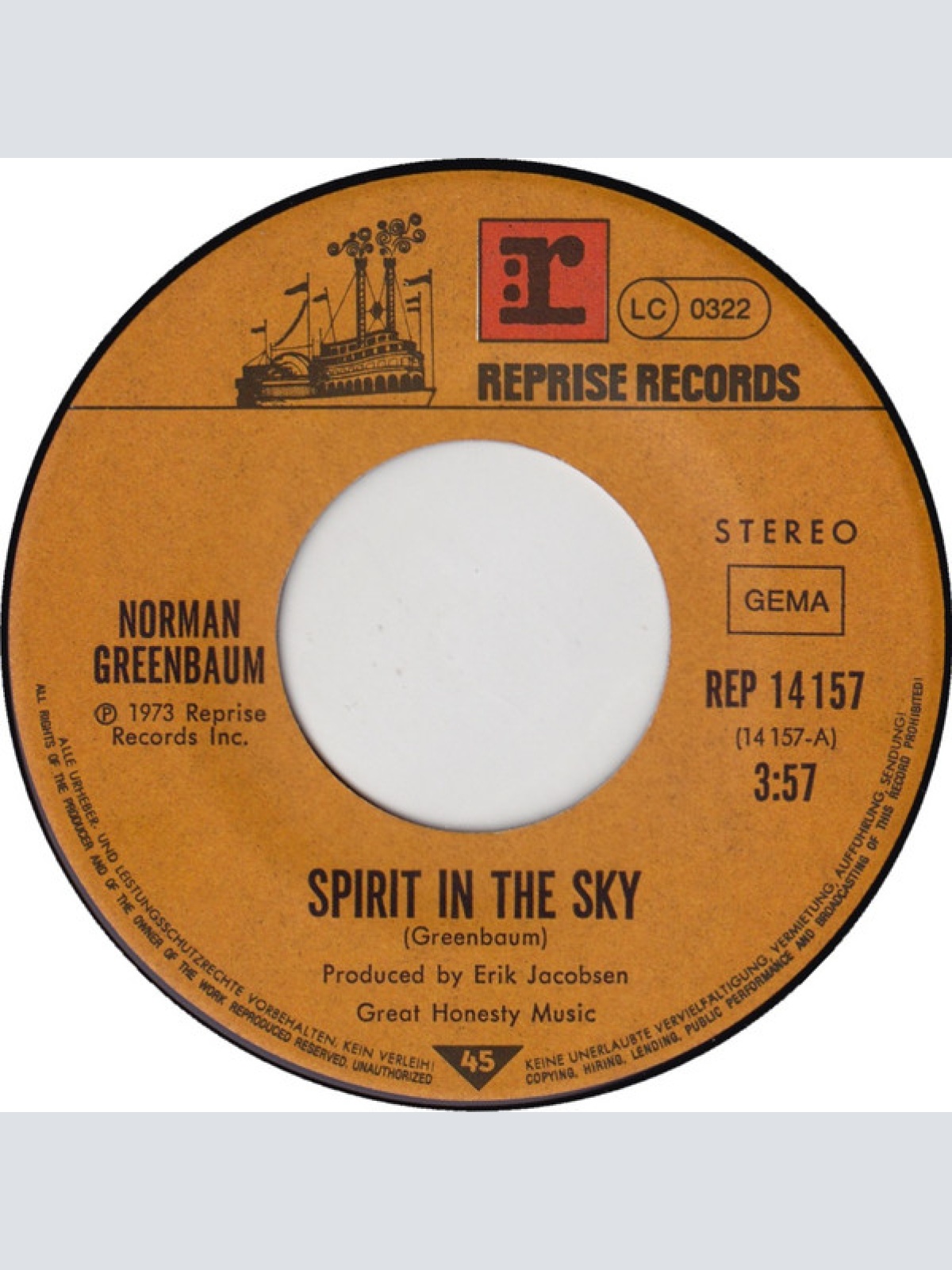 Vinyl / Norman Greenbaum - Spirit In The Sky / Canned Ham