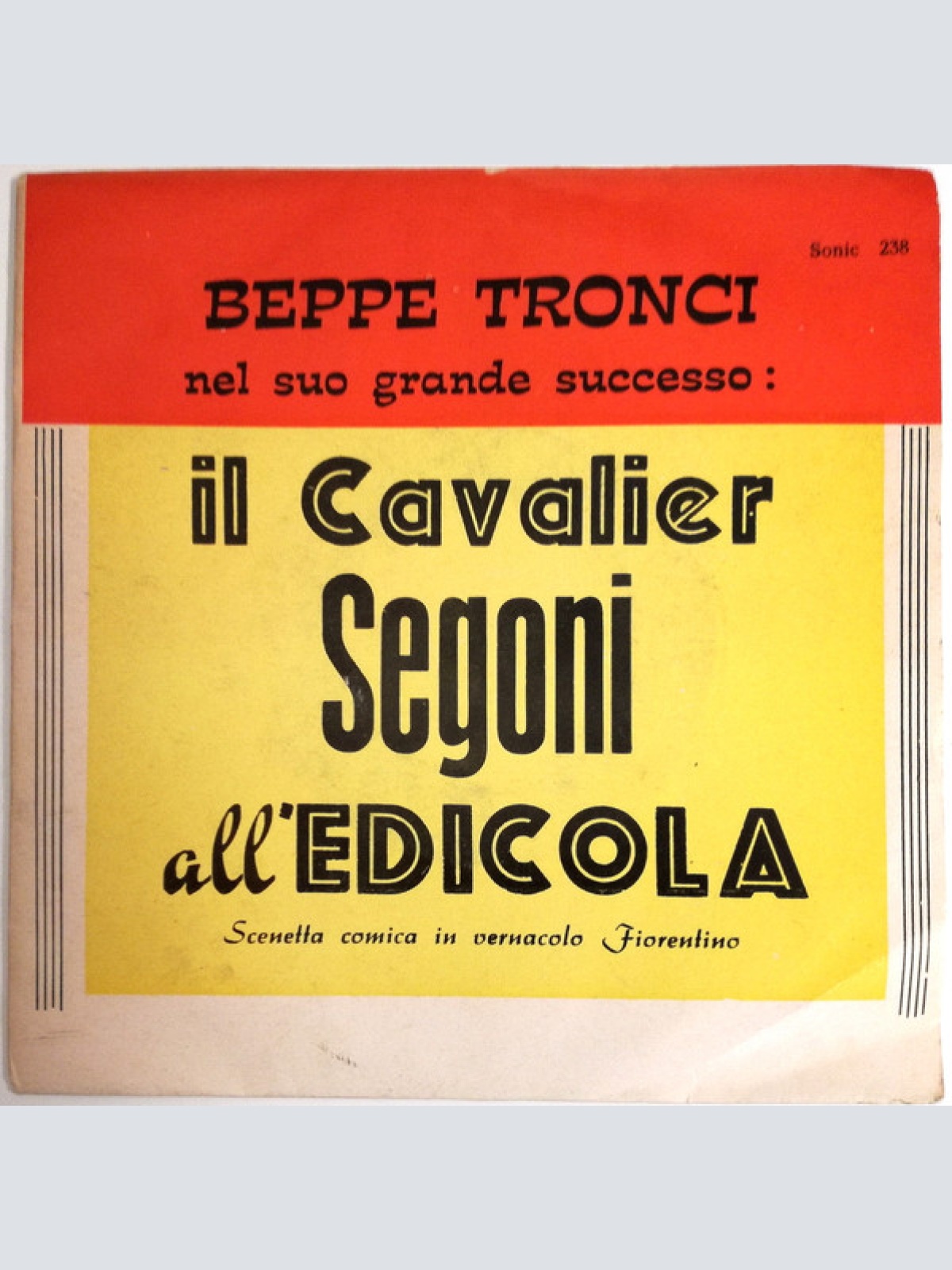Vinyl / Beppe Tronci - Il Cavalier Segoni All'Edicola
