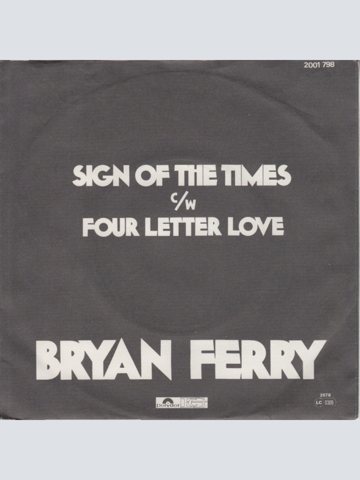 Vinyl / Bryan Ferry - Sign Of The Times