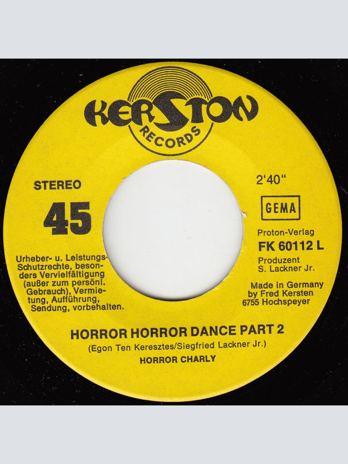 Vinyl / Horror Charly - Horror Horror Dance