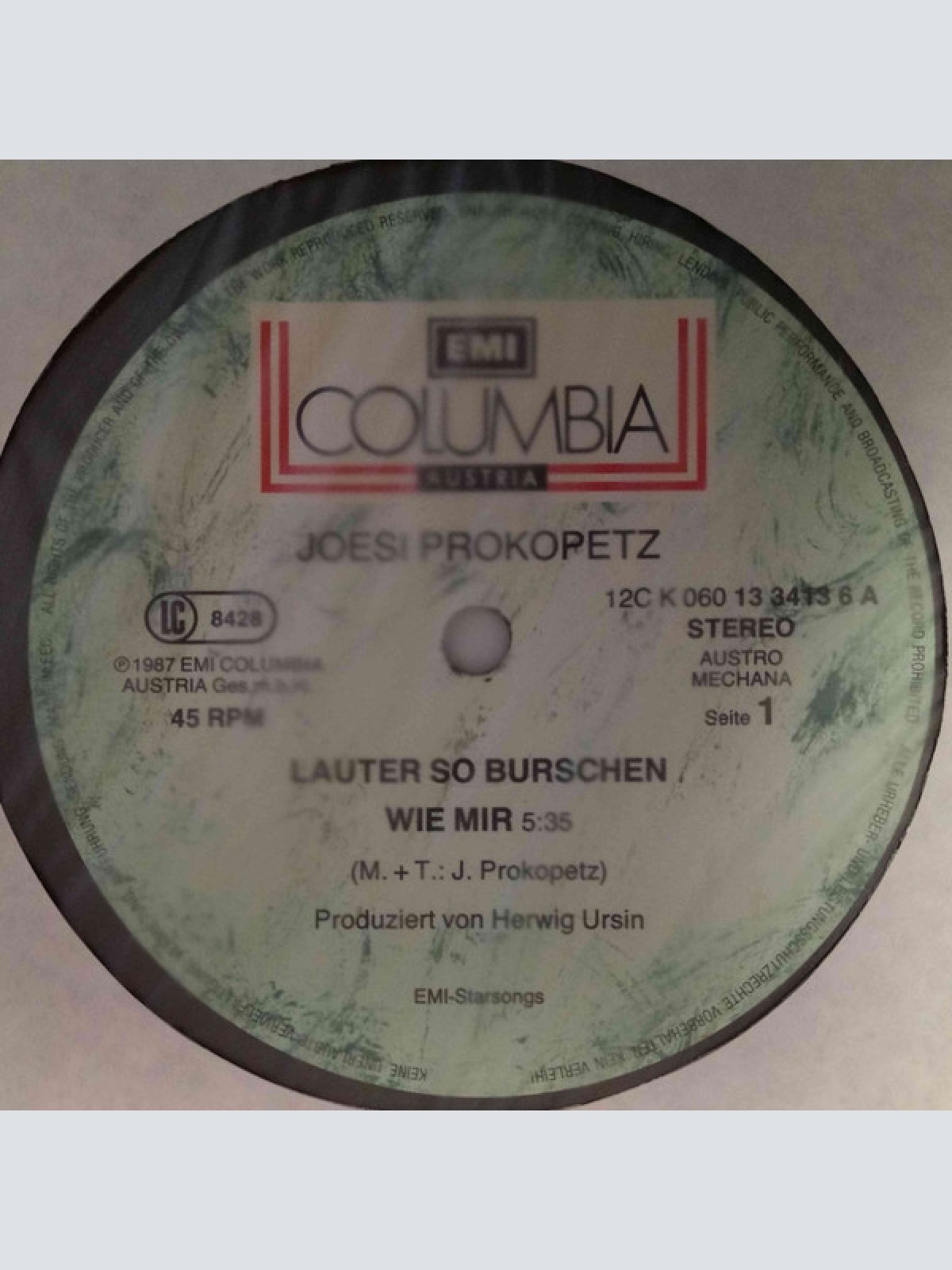 Vinyl / Joesi Prokopetz - Lauter So Burschen Wie Mir