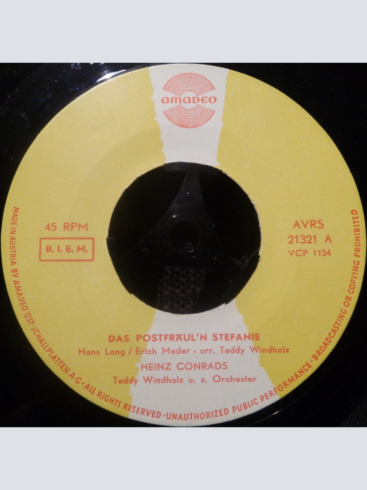 Vinyl / Heinz Conrads - Das Postfräul'n Stefanie