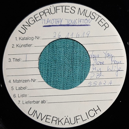 Vinyl / Timothy Touchton - Love You More Than My Wife