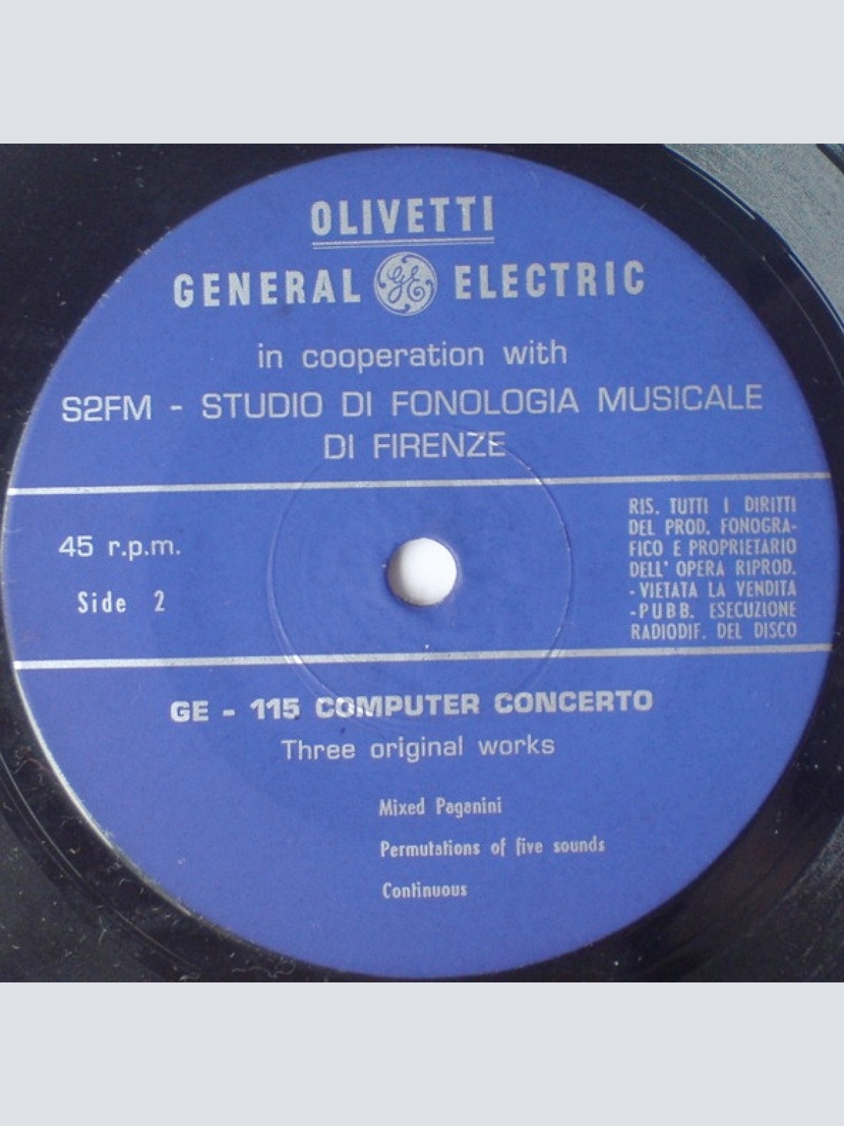 Vinyl / Studio Di Fonologia Musicale Di Firenze - GE-115 - Computer Concerto