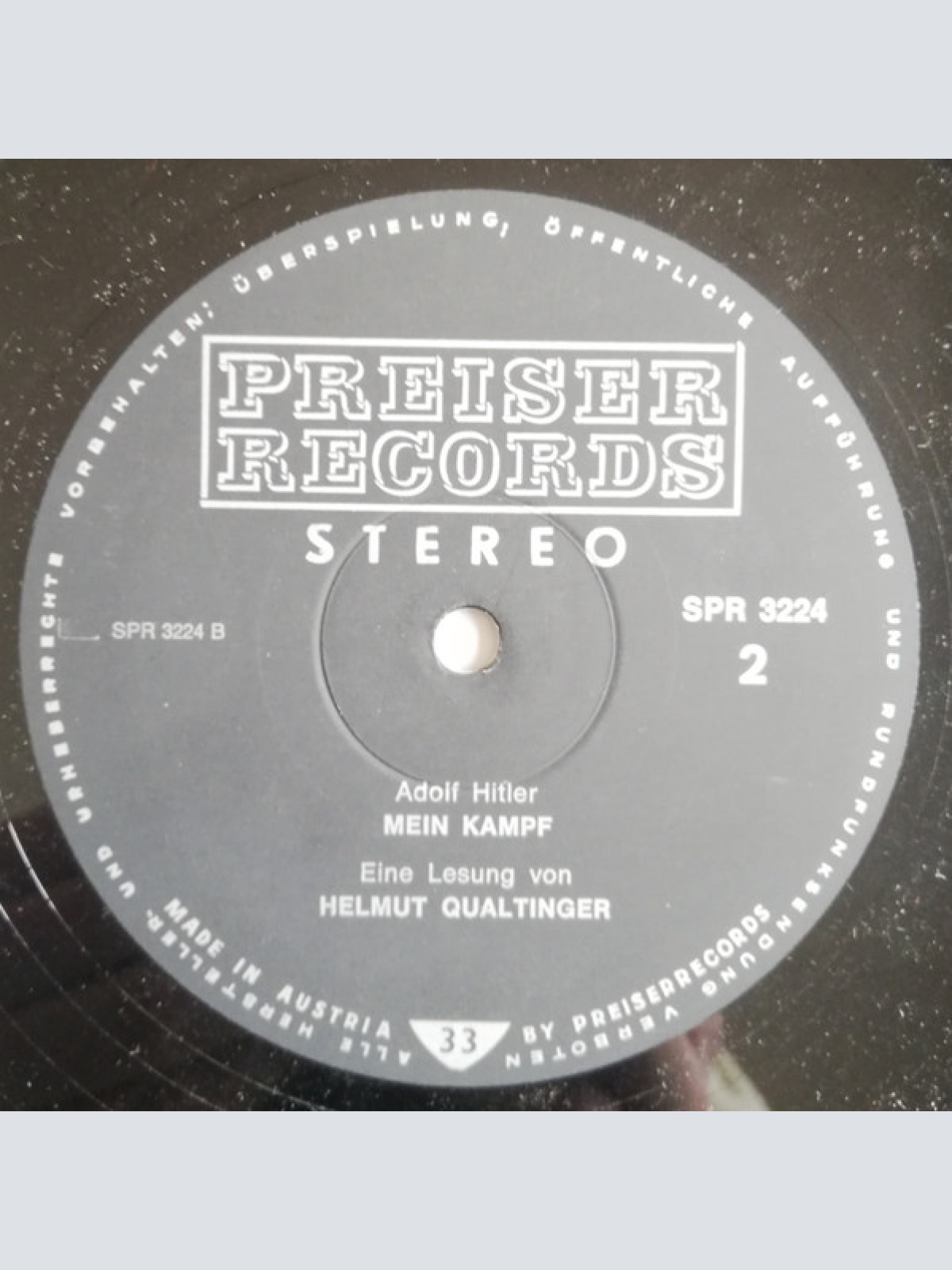 Vinyl / Adolf Hitler - Helmut Qualtinger - Mein Kampf - Eine Lesung Von Helmut Qualtinger