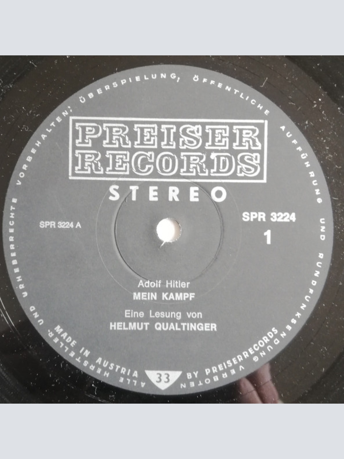 Vinyl / Adolf Hitler - Helmut Qualtinger - Mein Kampf - Eine Lesung Von Helmut Qualtinger