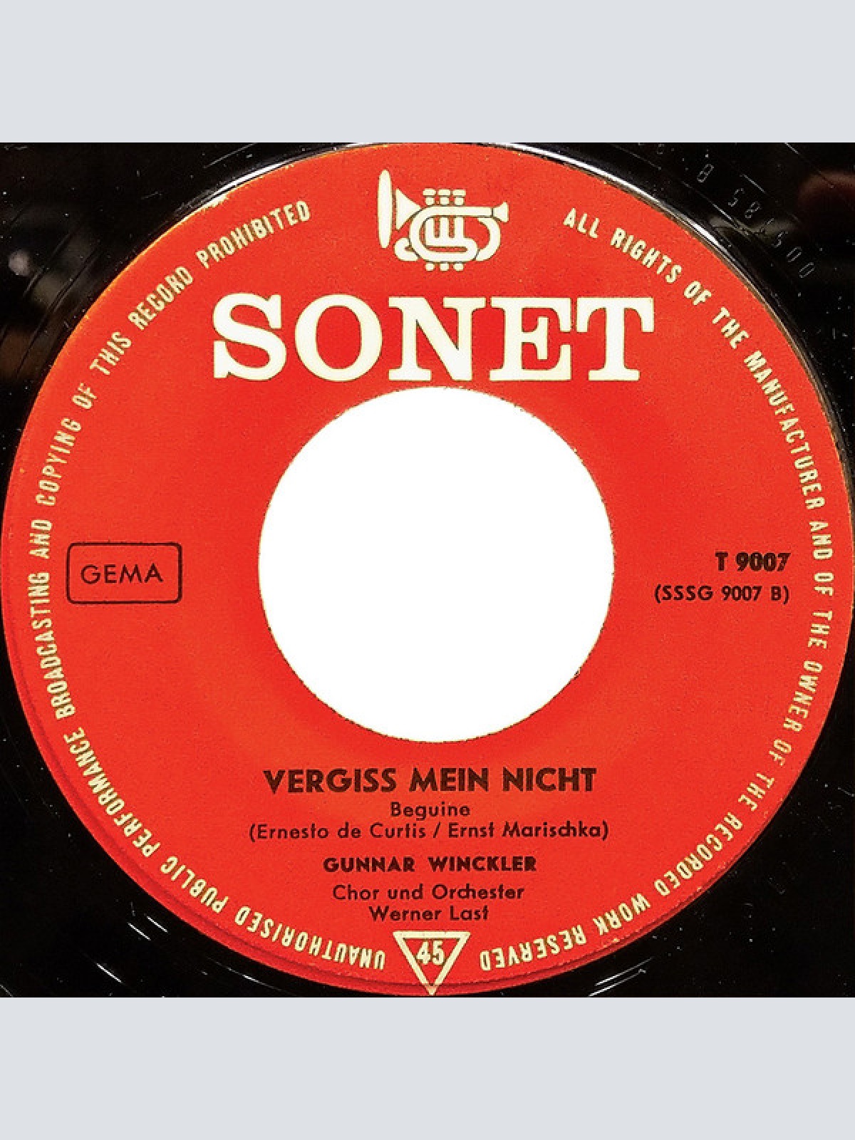 Vinyl / Gunnar Winckler - Tanze Mit Mir Einen Tango / Vergiss Mein Nicht