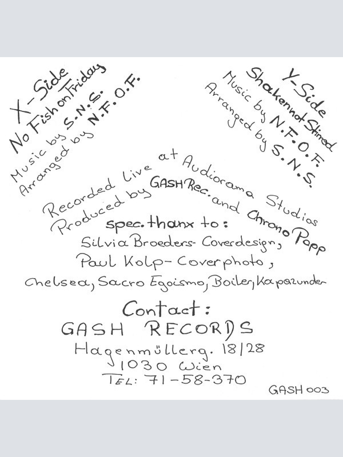 Vinyl / No Fish On Friday / Shaken Not Stirred - Stupid Mr. B / Junkyard Fair