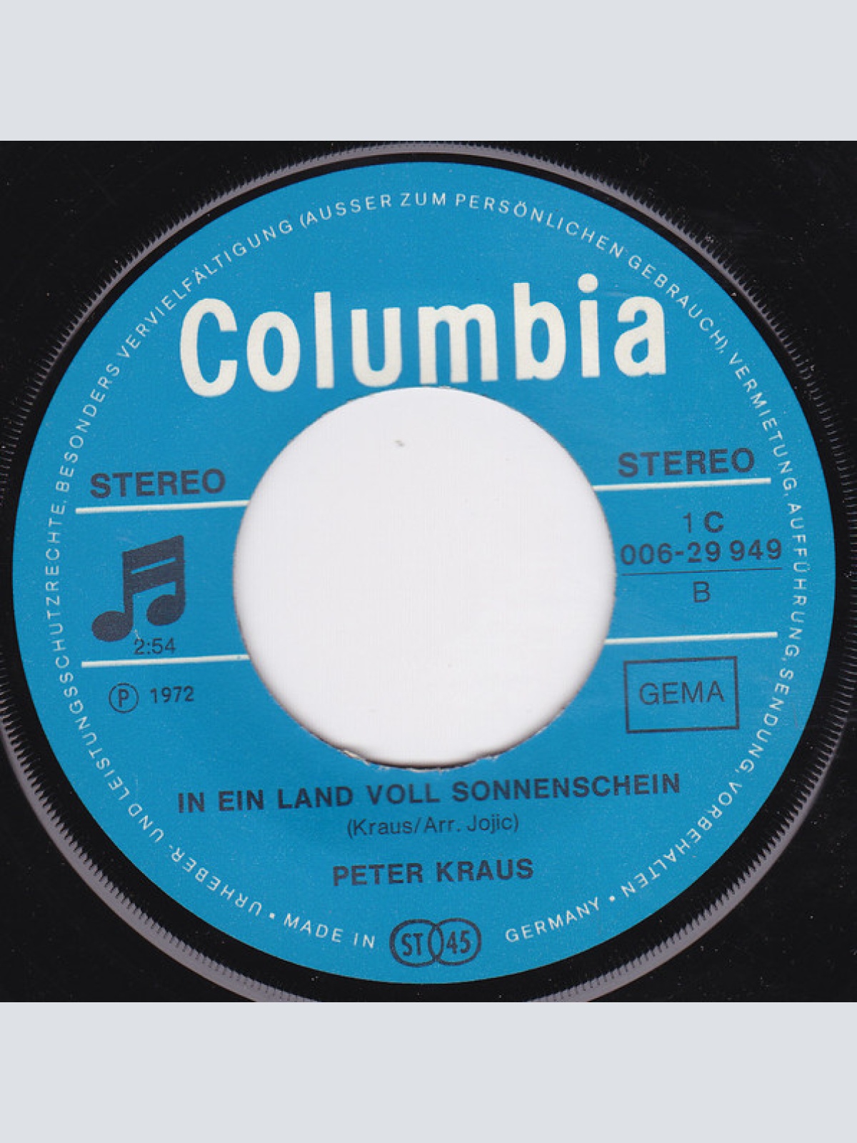 Vinyl / Peter Kraus - Schlafen, Essen Und Dich Küssen