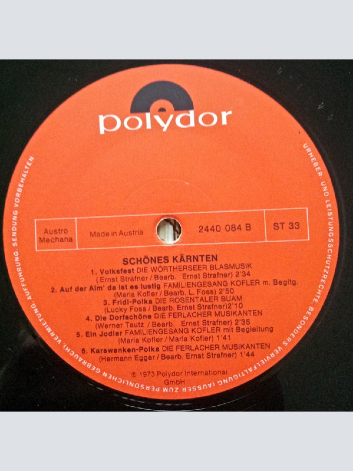 Vinyl / Die Wörtherseer Blasmusik / Familiengesang Kofler mit Begleitung / Die Rosentaler Buam / Die Ferlacher Musikanten - Schönes Kärnten