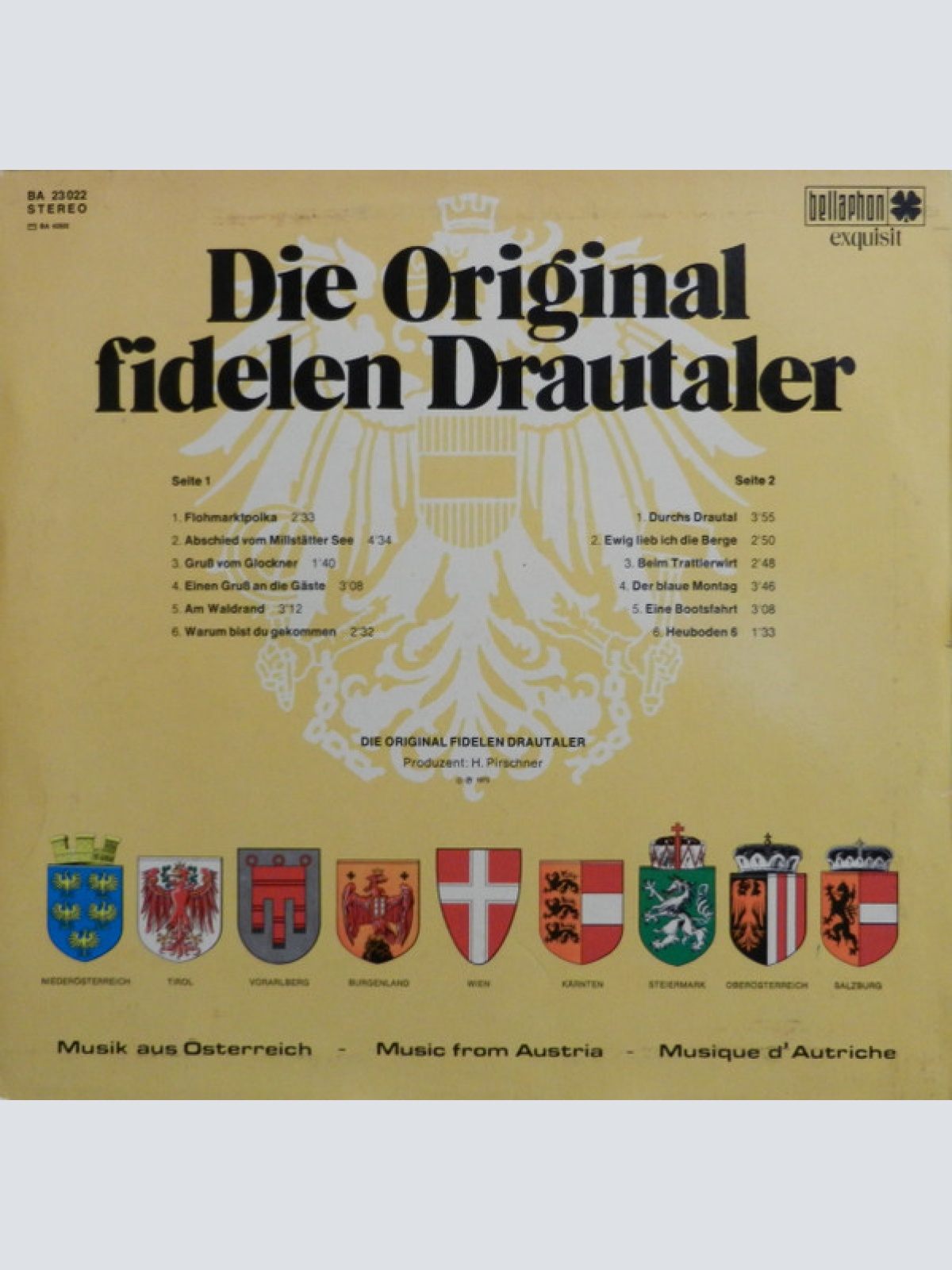 Vinyl / Die Original Fidelen Drautaler - Die Original Fidelen Drautaler