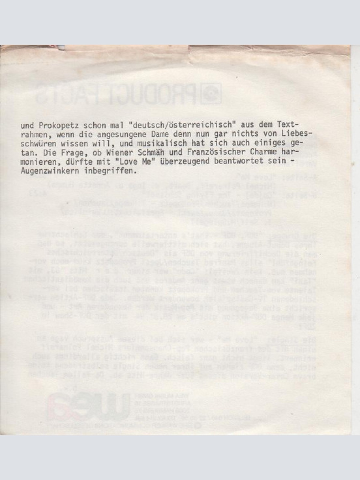 Vinyl / DÖF - Love Me