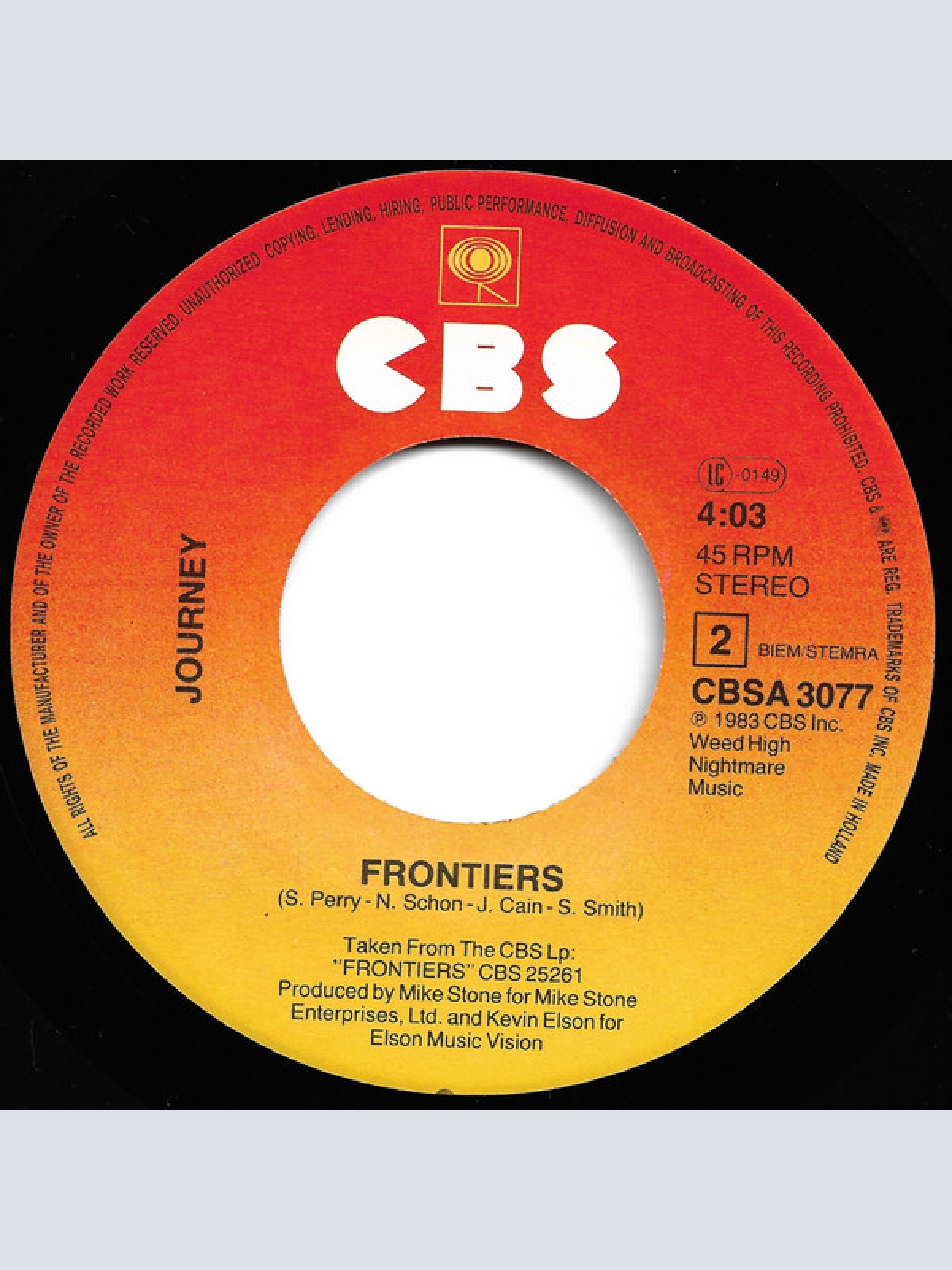 Vinyl / Journey - Separate Ways (Worlds Apart)