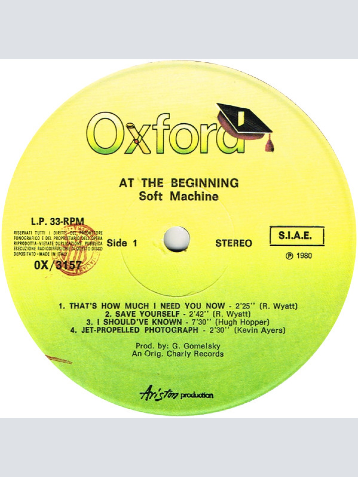 Vinyl / Soft Machine - At The Beginning