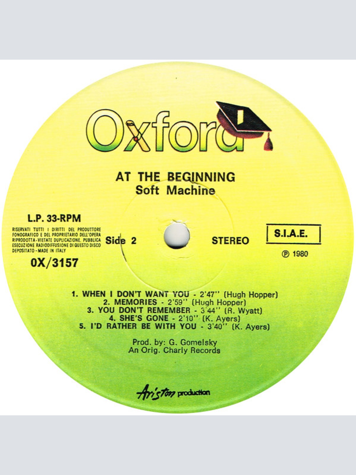 Vinyl / Soft Machine - At The Beginning