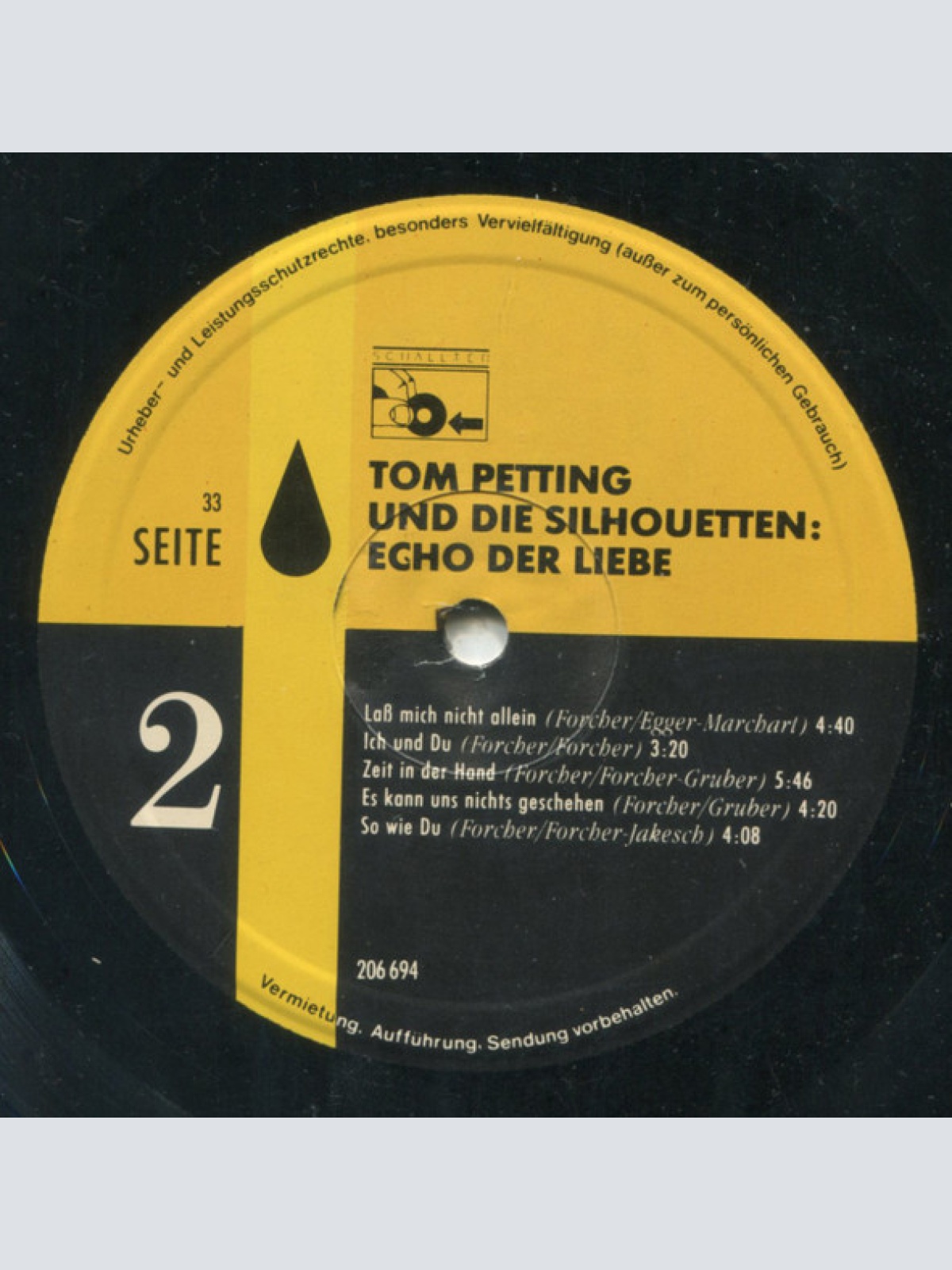 Vinyl / Tom Petting - Echo Der Liebe