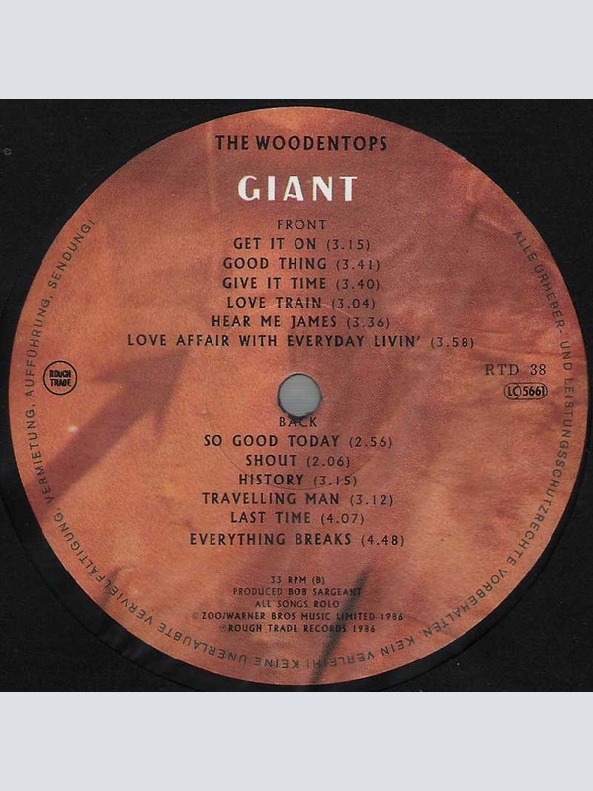 Vinyl / The Woodentops - Giant