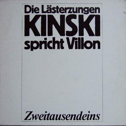 Vinyl / Kinski* Spricht Villon* - Kinski Spricht Villon 2