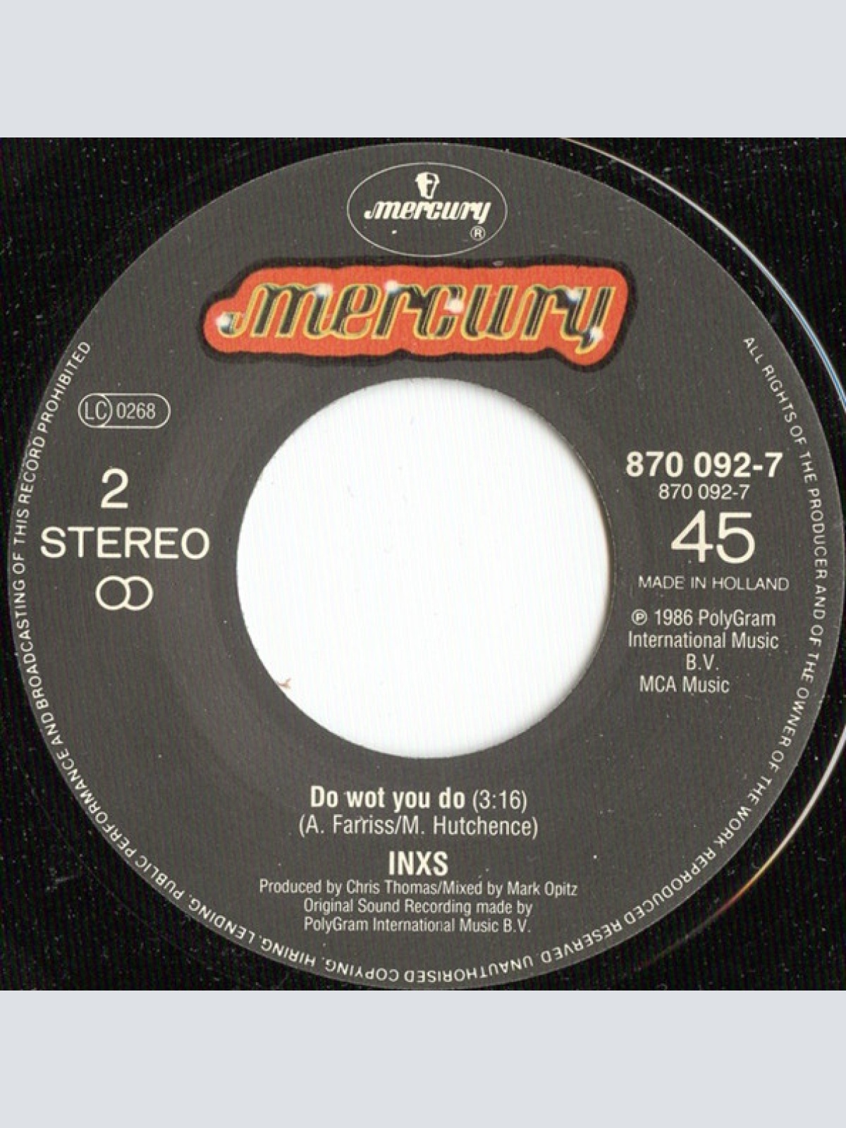 Vinyl / INXS - New Sensation