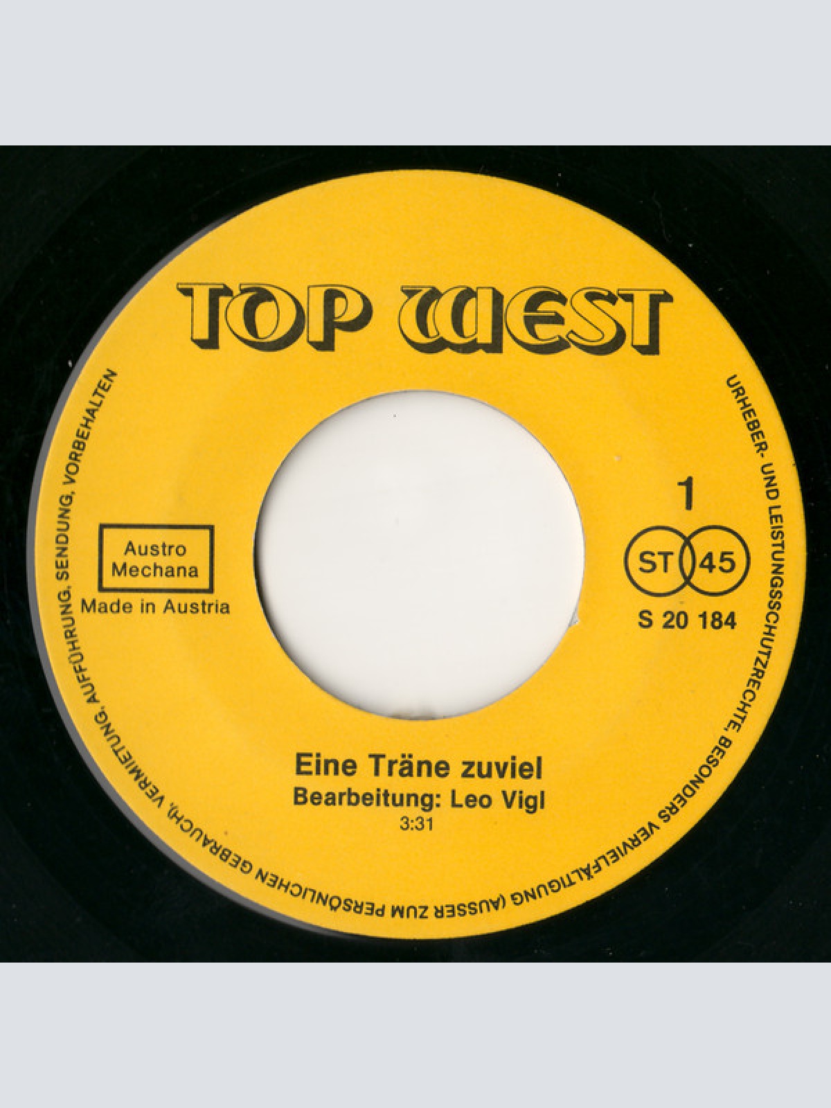 Vinyl / Hannes Rainer & Andy (369) / Mandy Und Die Bambis - Eine Träne Zuviel / Es War Ein Sommertraum